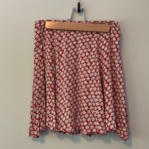Ann Taylor Vintage Red Floral Skirt